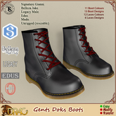 [Drac] Gents Doks Boots + HUD .. Gianni, Legacy Male, Jake, Edus, Mado, Unrigged Resizable