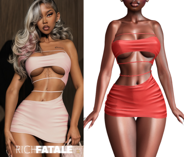 $RICH FATALE - SEVYN BODYCON - ROUGE
