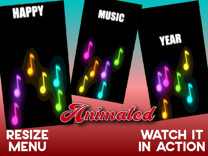 ★★★★★~ HAPPY MUSIC YEAR - Animated With Resize Menu