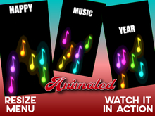 ★★★★★~ HAPPY MUSIC YEAR - Animated With Resize Menu