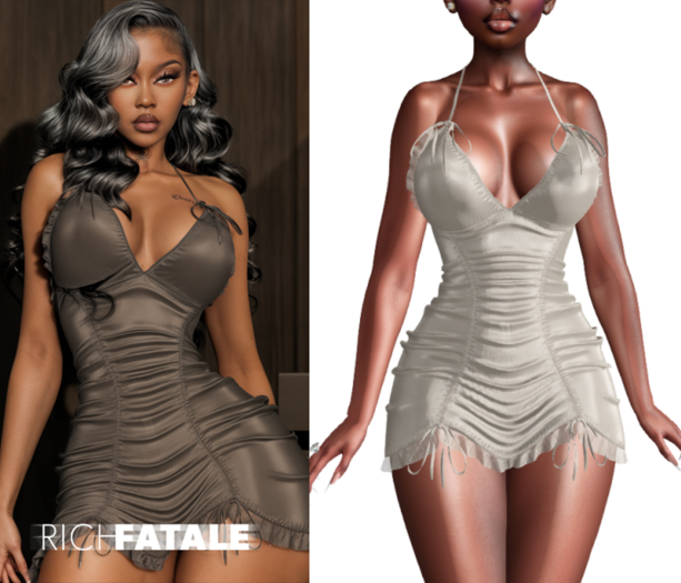 $RICH FATALE - VIVAN BODYCON - STONE