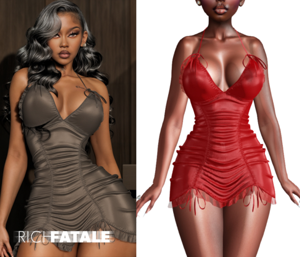 $RICH FATALE - VIVAN BODYCON - ROUGE