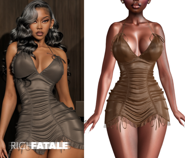 $RICH FATALE - VIVAN BODYCON - MOCHA
