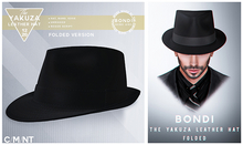 BONDI . The Yakuza Leather Hat Folded . Fatpack