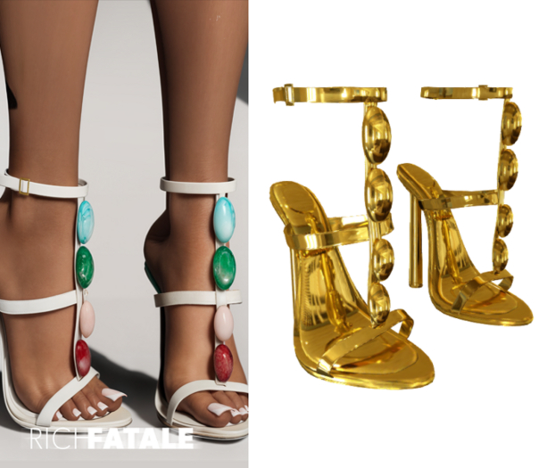 $RICH FATALE - JANA HEELS - GOLD