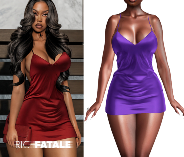 $RICH FATALE - JHENE SLIP DRESS - ROYAL