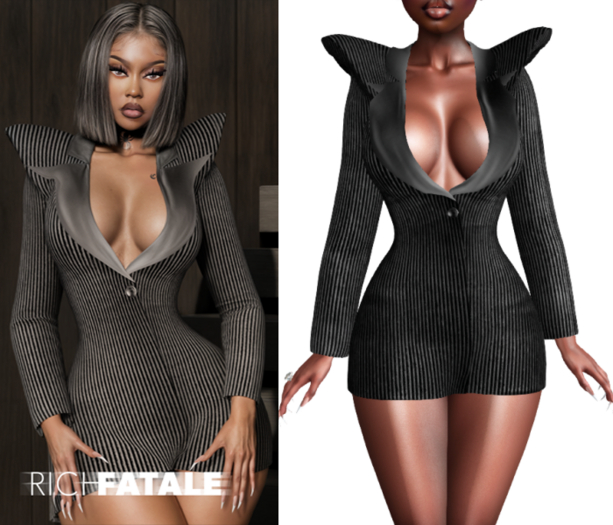 $RICH FATALE - KAMIEL DRESS - ONYX