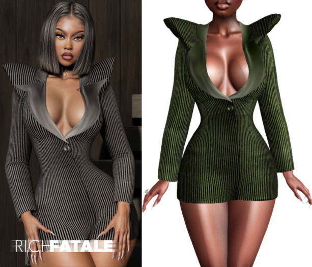 $RICH FATALE - KAMIEL DRESS - HUNTER