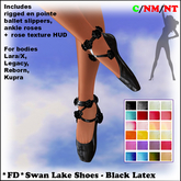 *FD* Swan Lake Shoes [Boxed] Black Latex