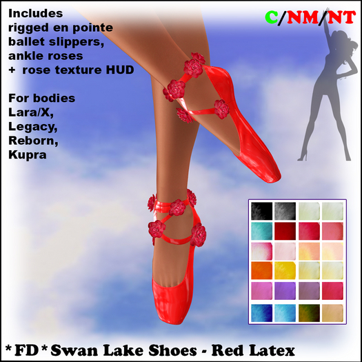 *FD* Swan Lake Shoes [Boxed] Red Latex
