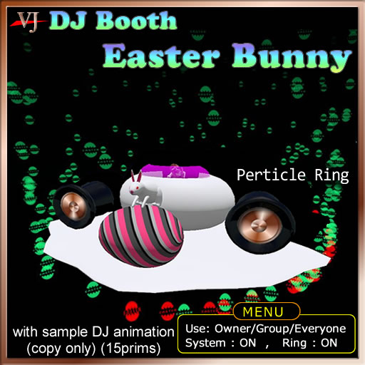 DJ booth Easter Bunny