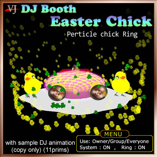 DJ booth Easter Chick