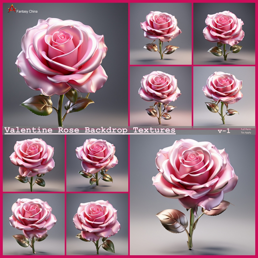Valentine Rose Backdrop Textures