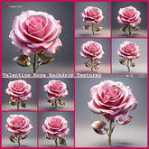 Valentine Rose Backdrop Textures