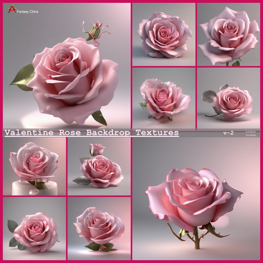 Valentine Rose Backdrop Textures