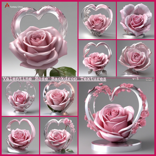 Valentine Rose Backdrop Textures
