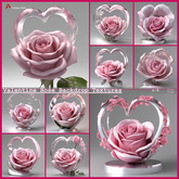 Valentine Rose Backdrop Textures
