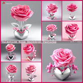 Valentine Rose Backdrop Textures