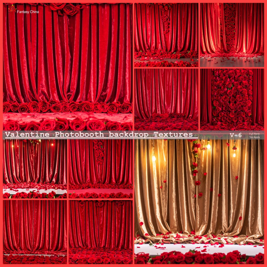Valentine Photobooth backdrop Textures
