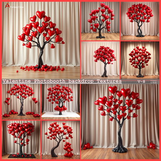 Valentine Photobooth backdrop Textures