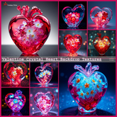 Valentine Crystal Heart Backdrop Textures
