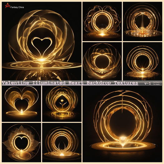 Valentine Illuminated Heart Backdrop Textures