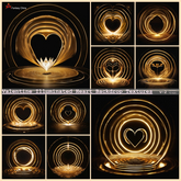 Valentine Illuminated Heart Backdrop Textures