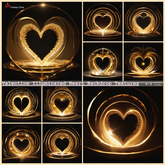 Valentine Illuminated Heart Backdrop Textures