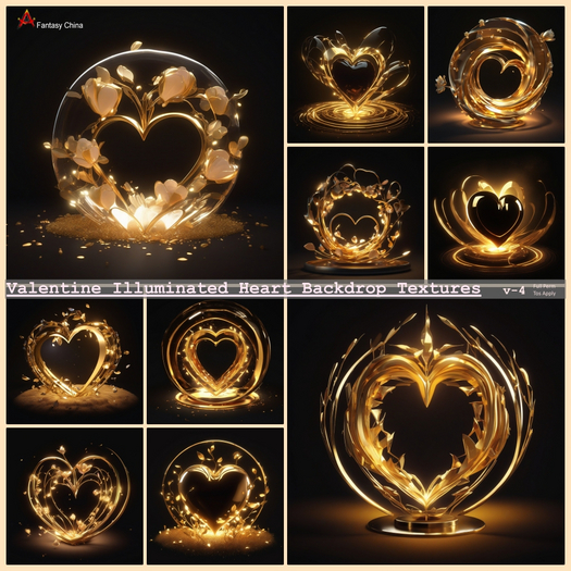 Valentine Illuminated Heart Backdrop Textures
