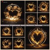 Valentine Illuminated Heart Backdrop Textures