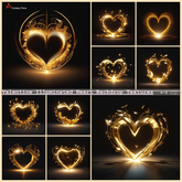 Valentine Illuminated Heart Backdrop Textures