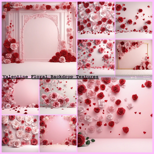 Valentine Floral Backdrop Textures