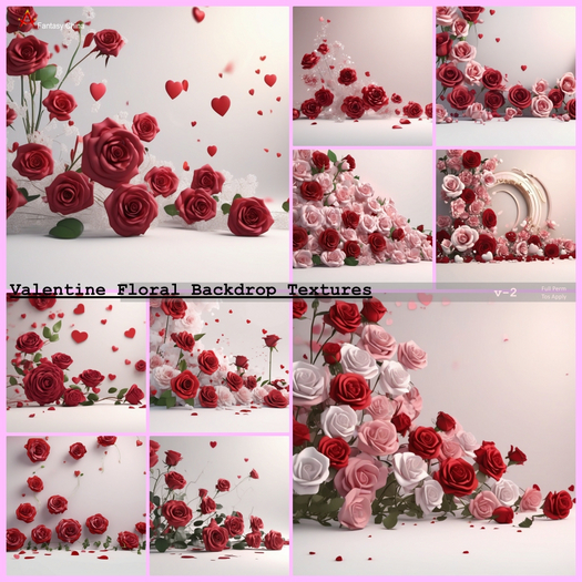  Valentine Floral Backdrop Textures