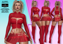 **ALI LIEBERT RED URBAN STYLE COMPLETE OUTFIT**