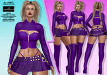 **ALI LIEBERT PURPLE URBAN STYLE COMPLETE OUTFIT**