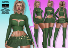 **ALI LIEBERT GREEN URBAN STYLE COMPLETE OUTFIT**
