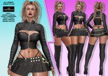 **ALI LIEBERT BLACK URBAN STYLE COMPLETE OUTFIT**