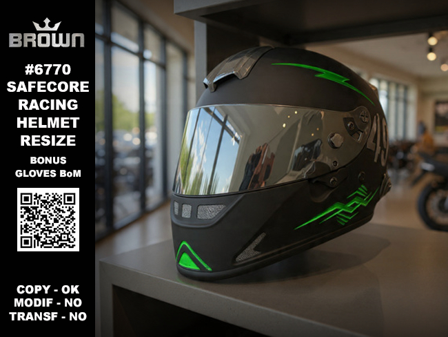 6770 SAFECORE RACING HELMET - RESIZE + GLOVES BOM
