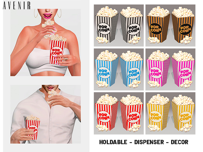 Popcorn Holdable - Dispense - Decor - MOD/COP