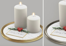 Dahlia - Snowbound - Candles , Silver & Gold