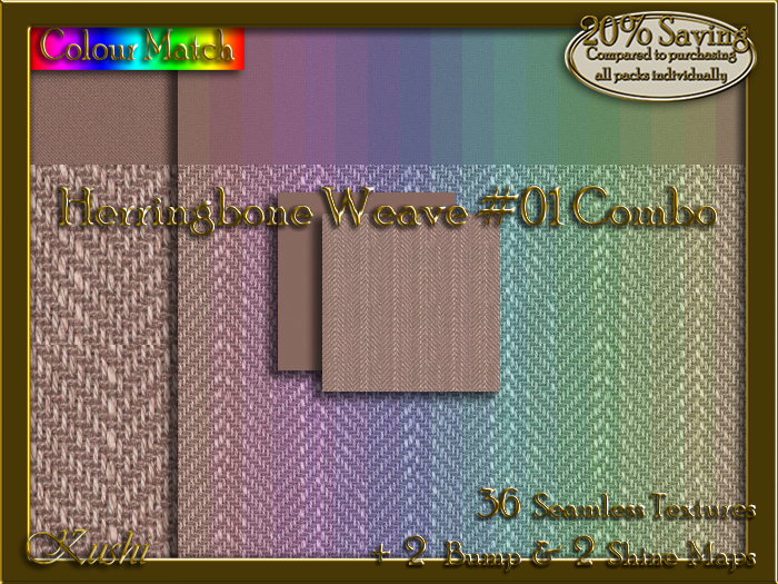 Herringbone Weave #01 COMBO Texture Bundle