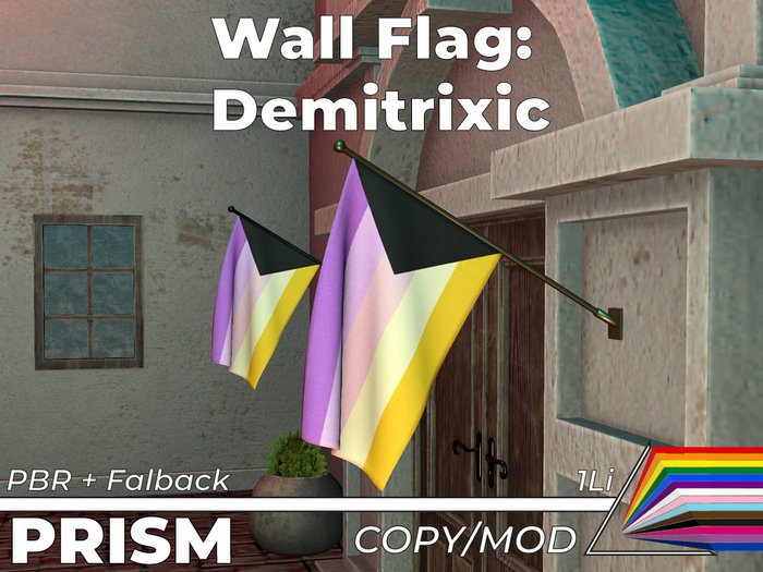 [PRISM] Wall Flag 1 - Demitrixic Pride Flag (PBR)