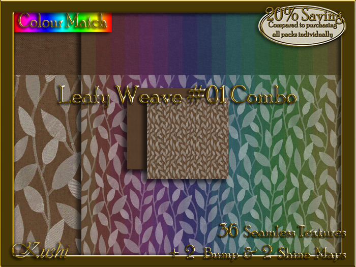 Leafy Weave #01 COMBO Texture Bundle
