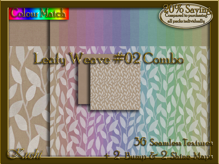 Leafy Weave #02 COMBO Texture Bundle