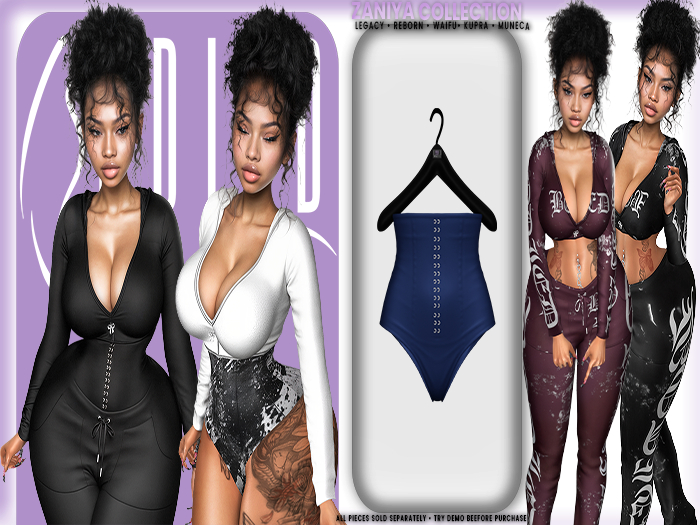 BODIED: Zaniya Corset - Blue