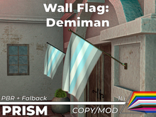 [PRISM] Wall Flag 1 - Demiman Pride Flag (PBR)
