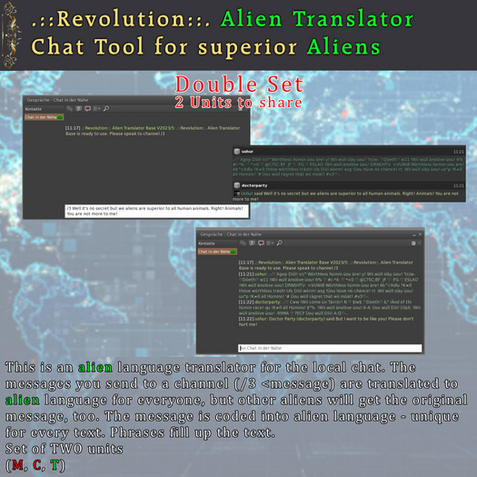 .::Revolution::. Alien Translator Double Set V2026
