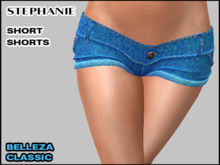 STEPHANIE SHORT SHORTS, MEDIUM BLUE, BELLEZA CLASSIC
