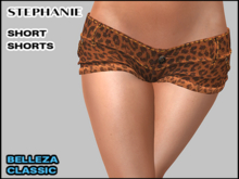 STEPHANIE SHORT SHORTS, LEOPARD PRINT, BELLEZA CLASSIC