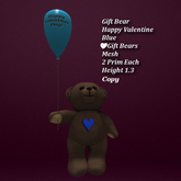 Gift Bear Happy Valentine Blue1